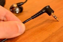 Shure SE425 headphone jack