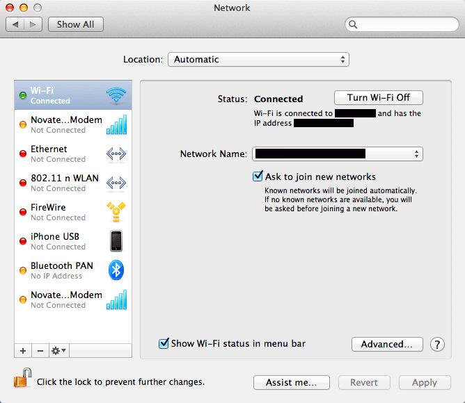 Changing DNS server settings screenshot mac