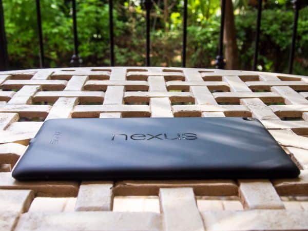 Nexus 7 face-down on table