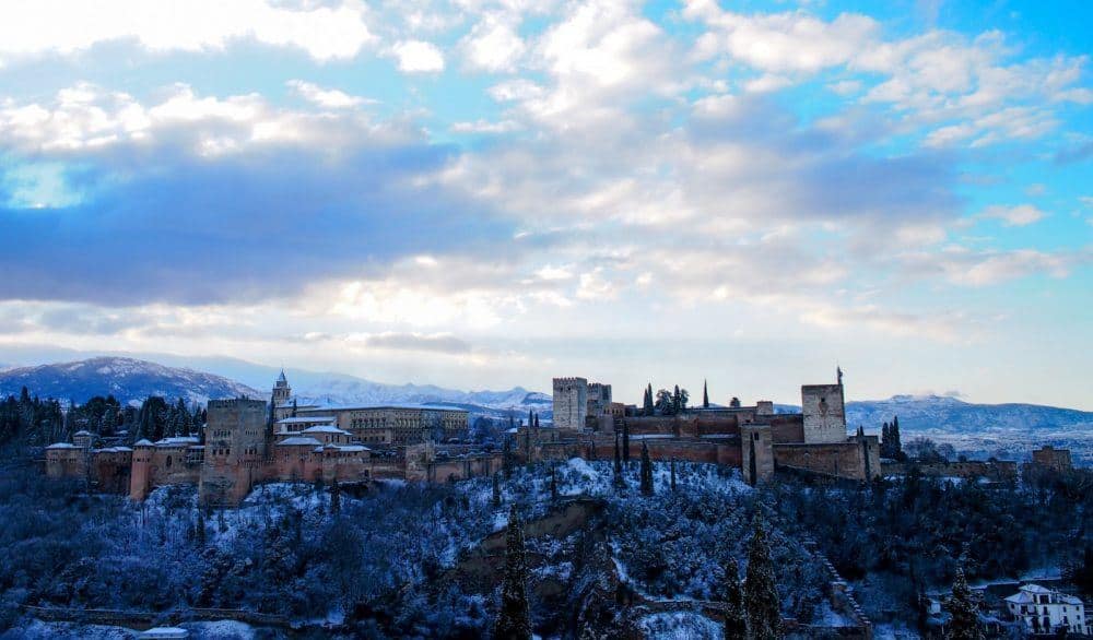 Alhambra with snow