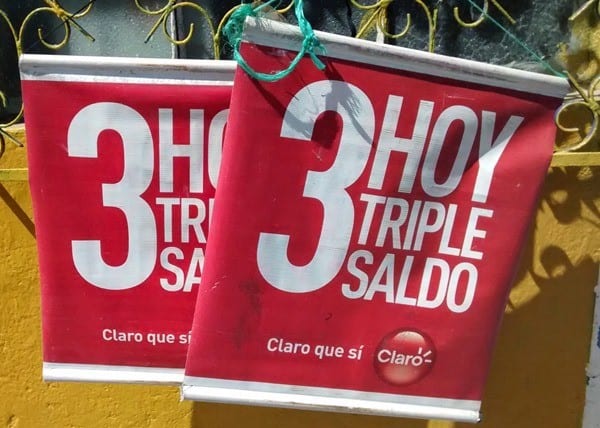 Triple saldo sign