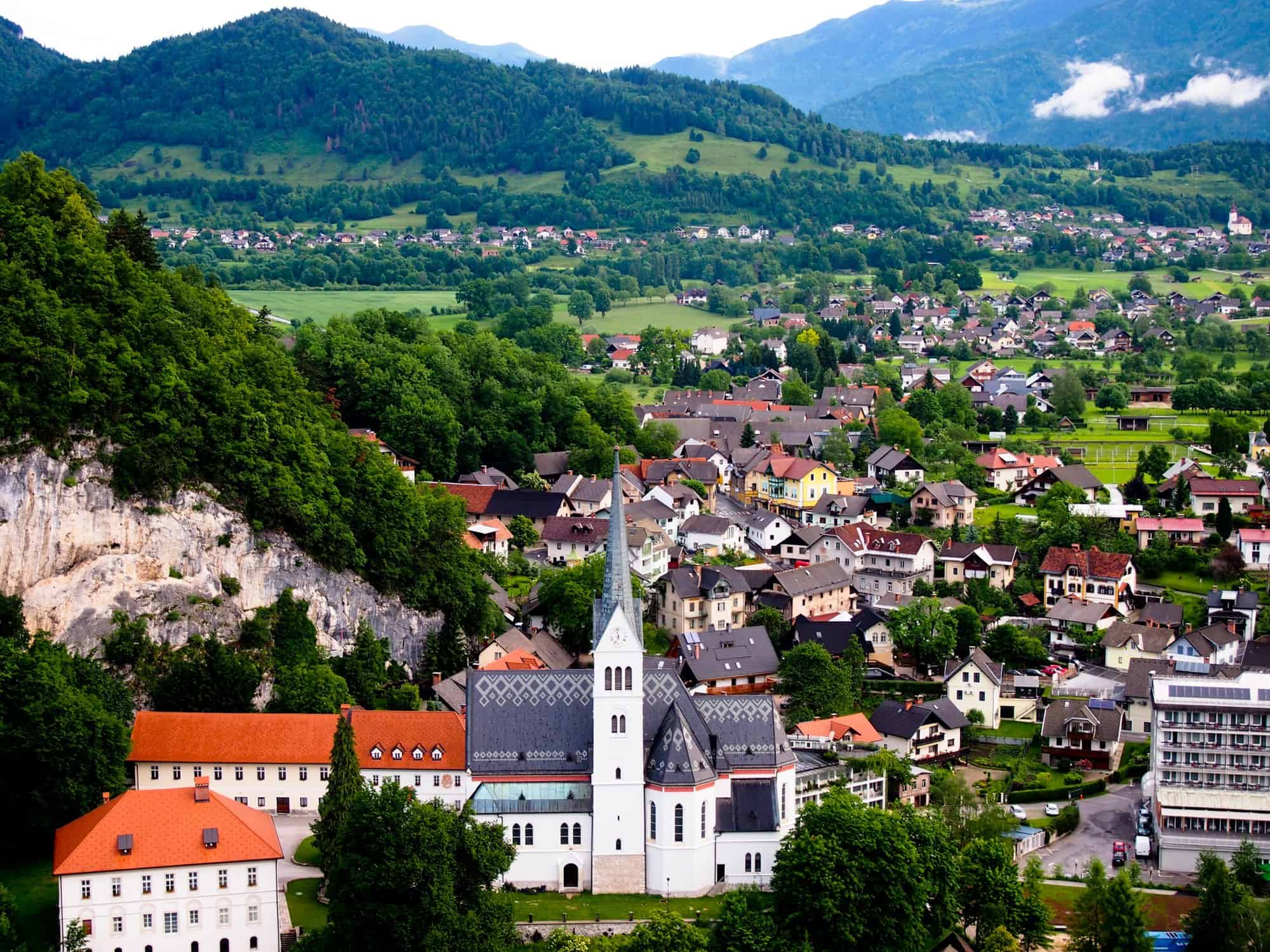 View from the balloon, Lake Bled