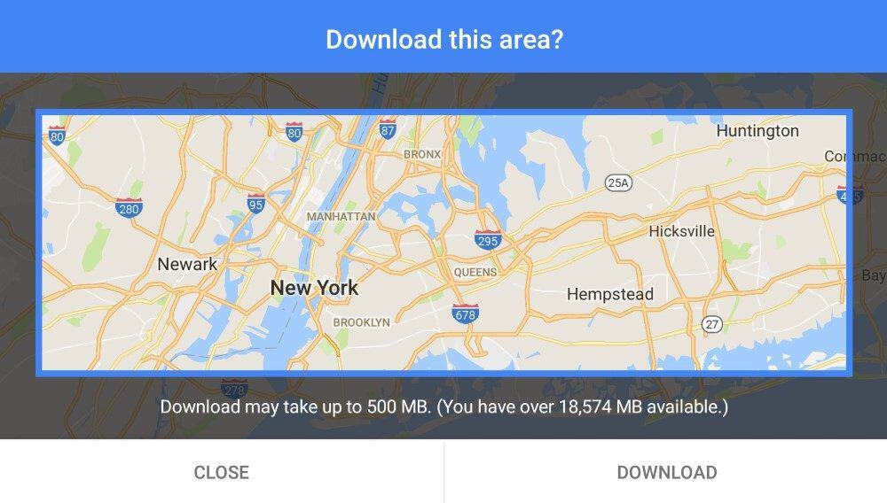 Google Maps - offline