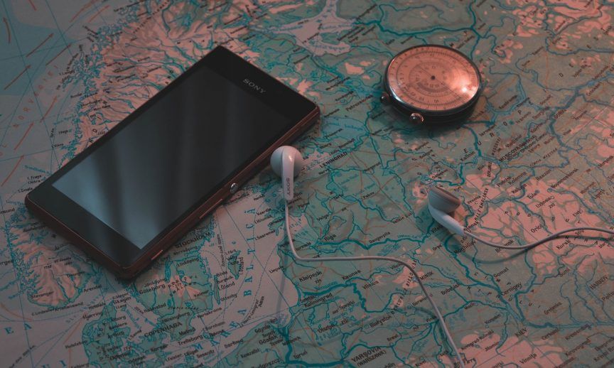 Smartphone and map