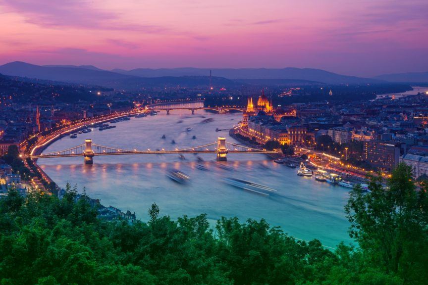 Budapest skies and river