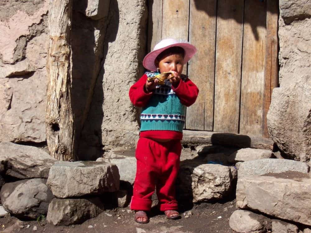 Little boy in Inca Trail