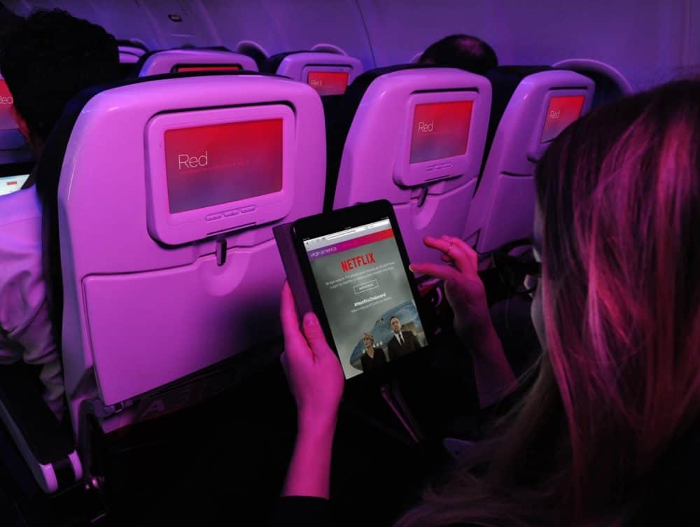 Netflix iPad plane