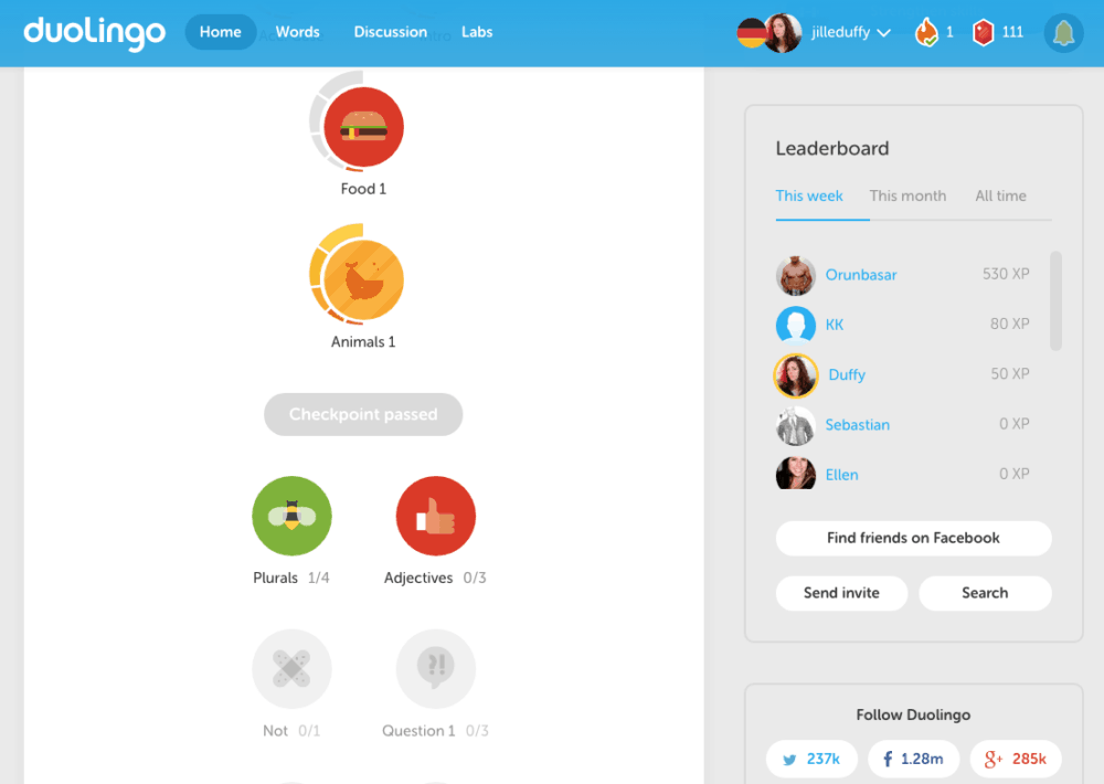 Duolingo language structure