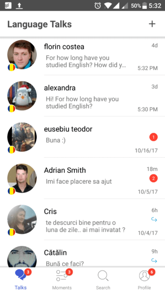 HelloTalk language chat