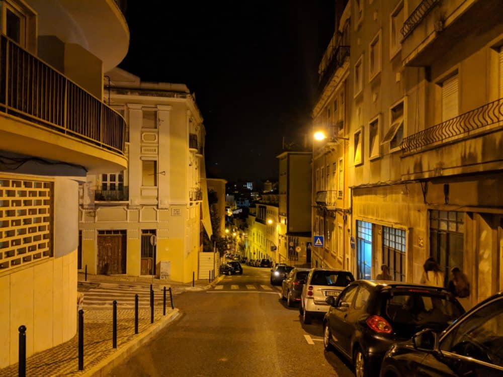 City streets at night
