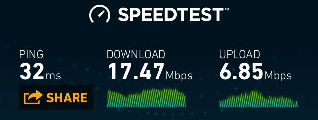 Econet LTE speeds in Zimbabwe