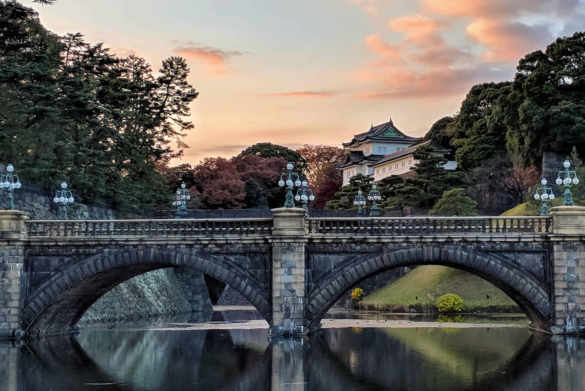 Imperial Palace stone bridge, Tokyo