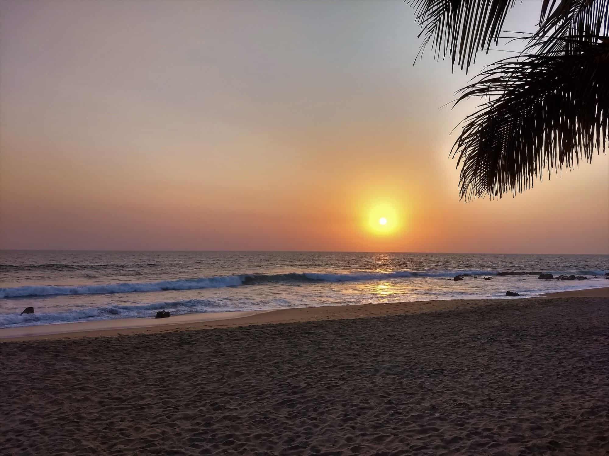Liberia beach at sunset