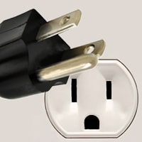 Type B plug and socket