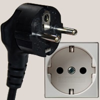 Type F plug and socket