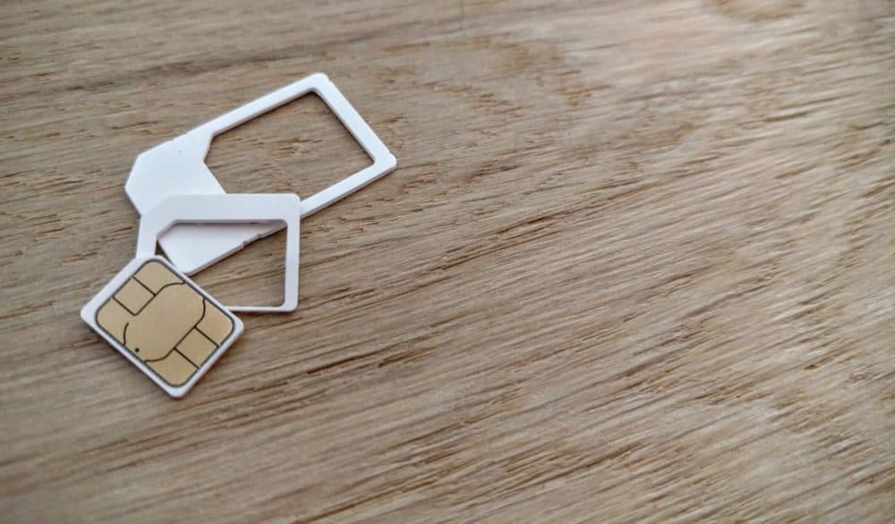 SIM card and plastic holders