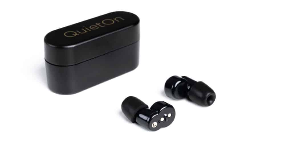 QuietOn earbuds and charging case