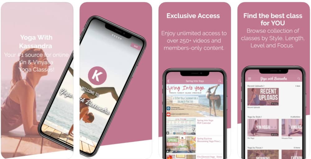 Yoga With Kassandra app screenshots