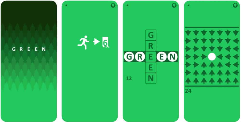 Screenshots from green (game) app