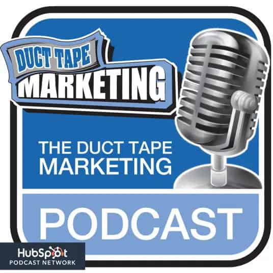 Duct Tape Marketing podcast artwork, with stylized microphone and name of show