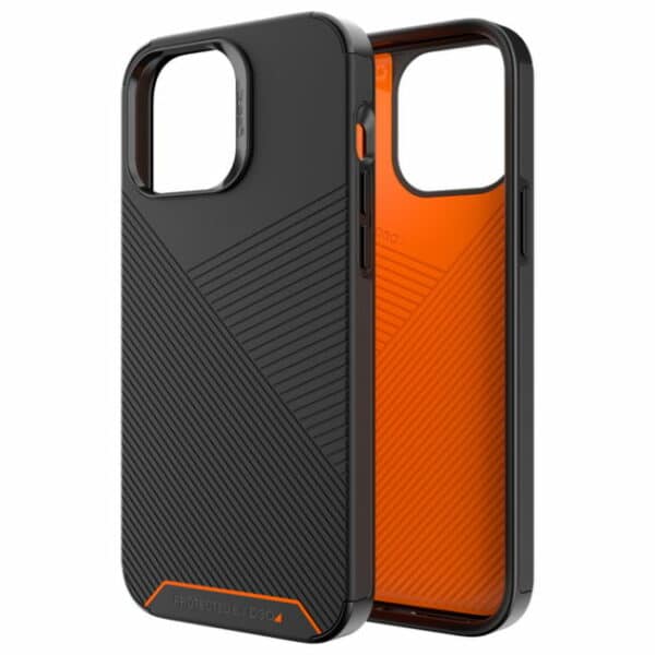 Two views of Gear4 Denali Snap case for iPhone 13, showing outside and inside of case