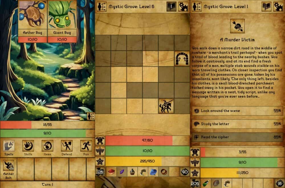 Screenshot of Grim Tides mobile game